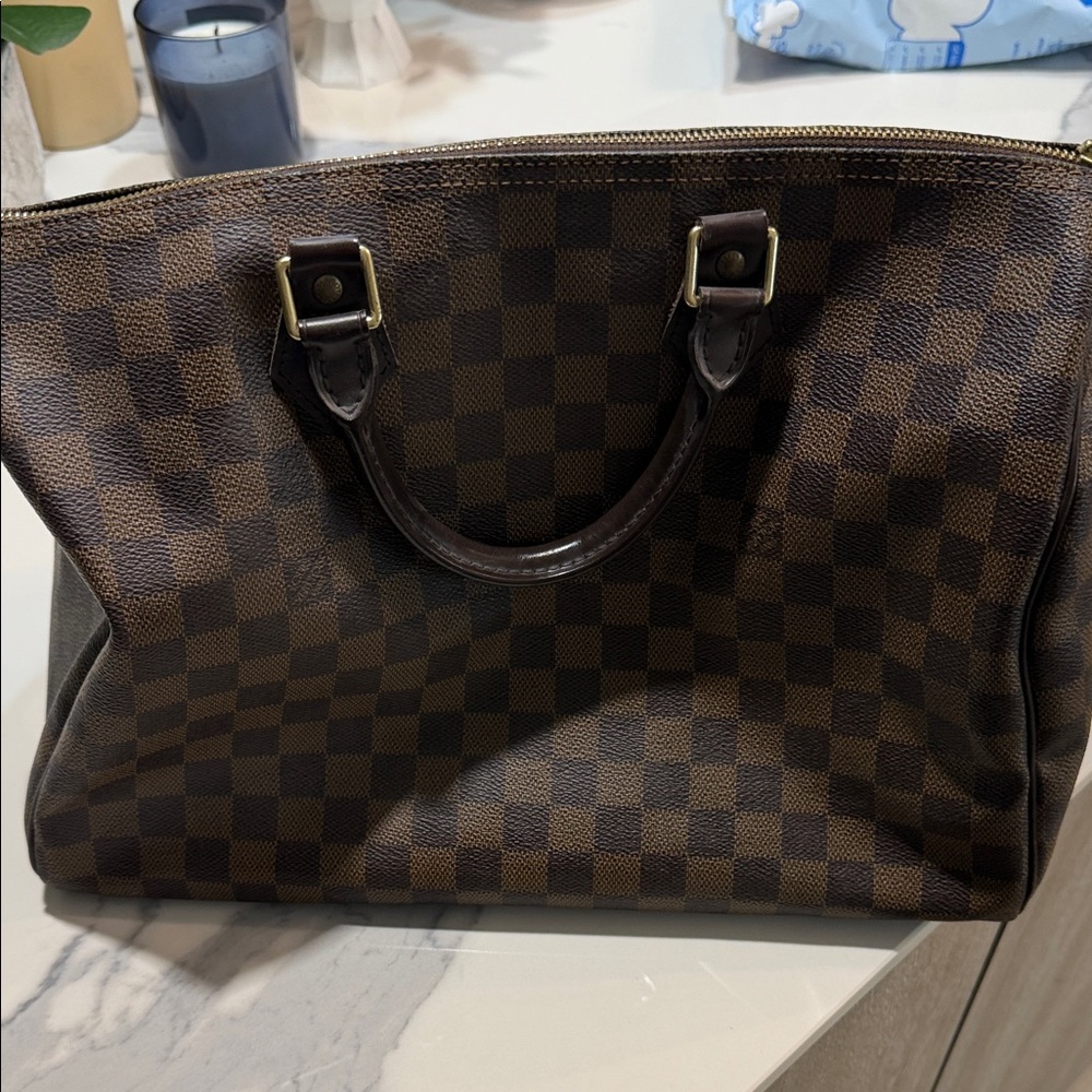 Louis Vuitton Brown Checkered Satchel - Picture 2 of 8